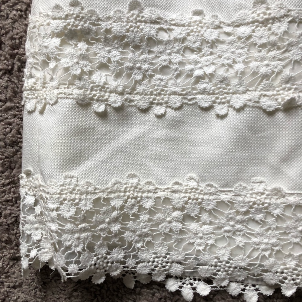 White with lace midi skirt. Floral lace. J crew. - Picture 4 of 7